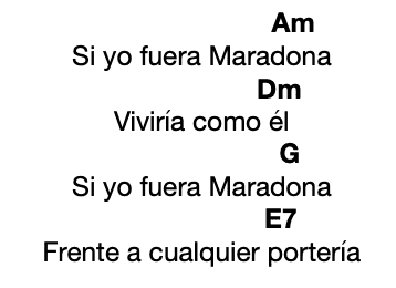 guitare Si Yo Fuera Maradona