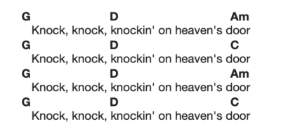 Knocking on Heaven's Door paroles