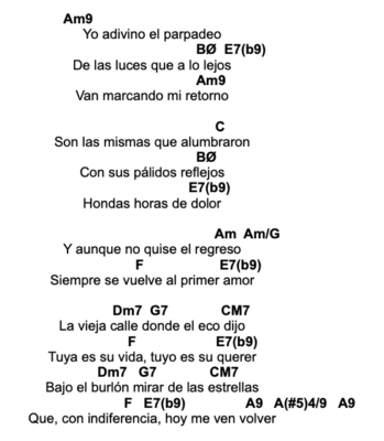 volver lyrics