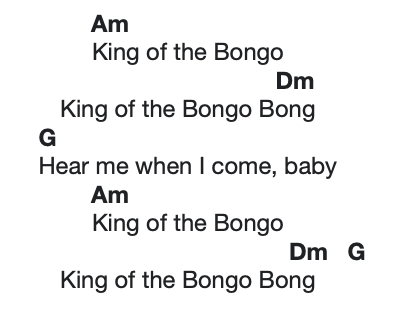 bongo bong guitare