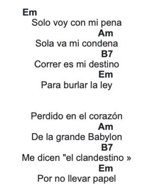 clandestino lyrics