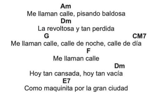 Me Llaman Calle lyrics